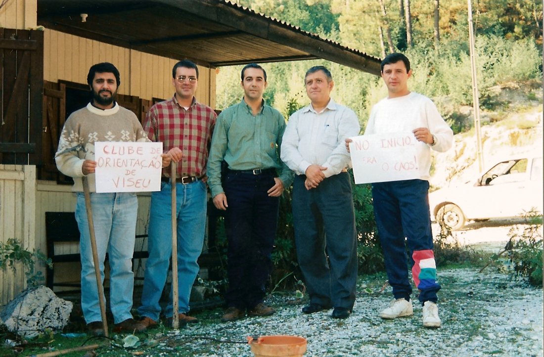 Os fundadores do clube, em 1997